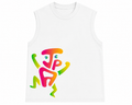 Abstract Tank – White / Red Jistis Pou Adam